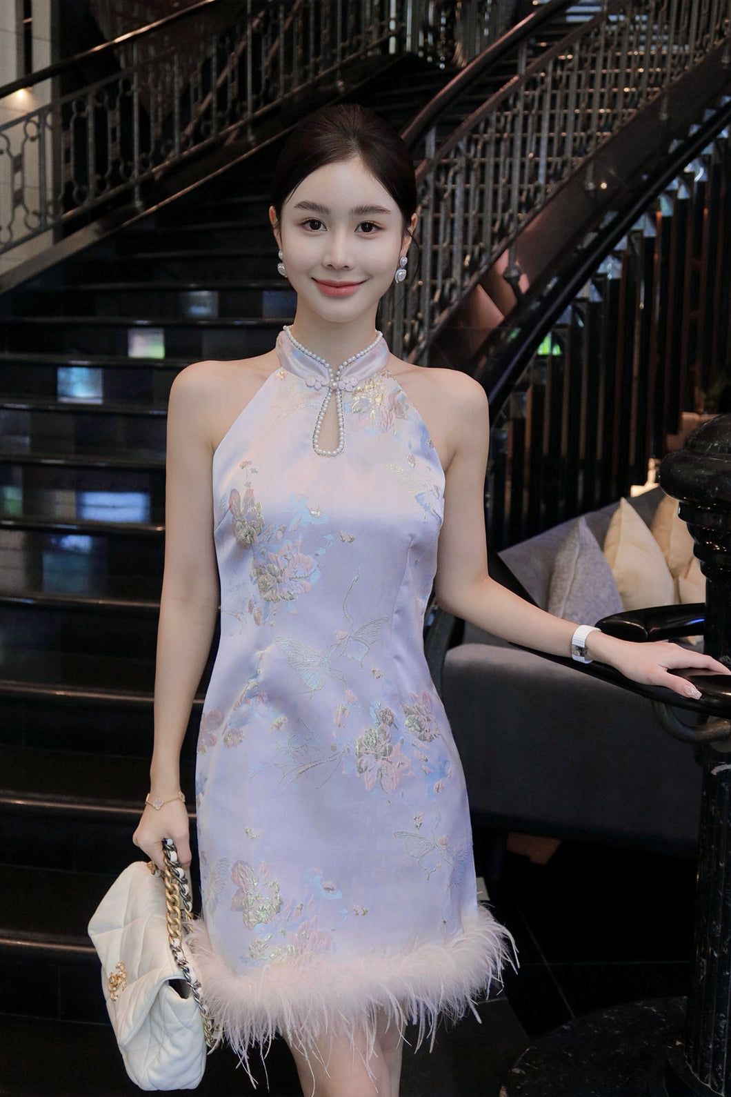 [梦幻蝶语] 高定系列 Dreamy Butterfly Cheongsam Halter DRESS 连身裙