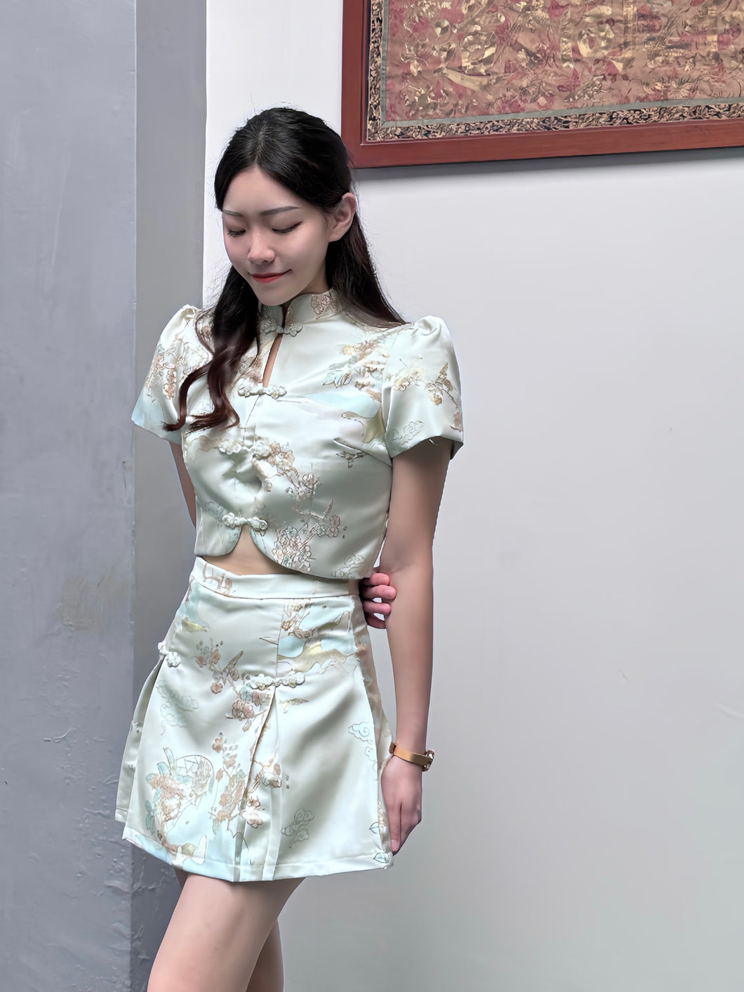 [梅开五福]  独家定制 Blossom Blessings Cheongsam Skirt 短裙 (SKIRT Only)